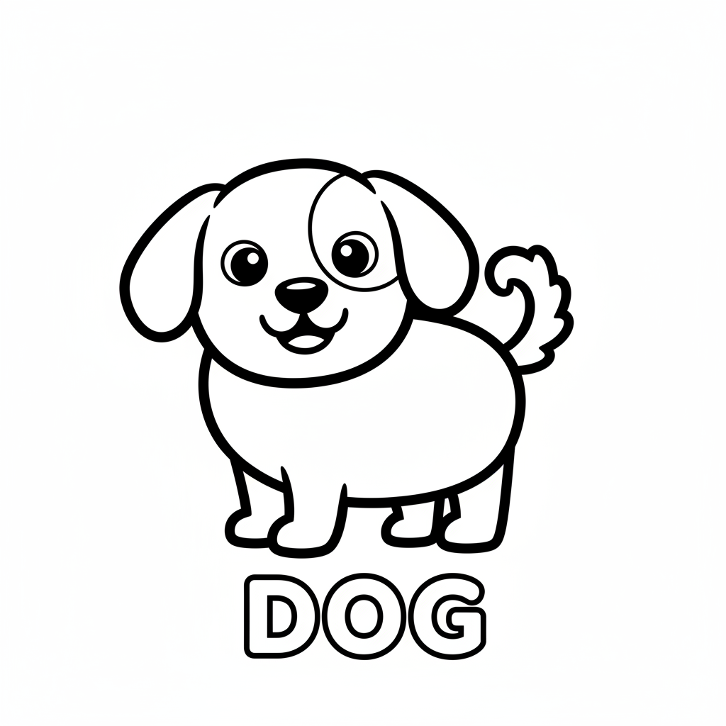 a friendly dog wagging its tail