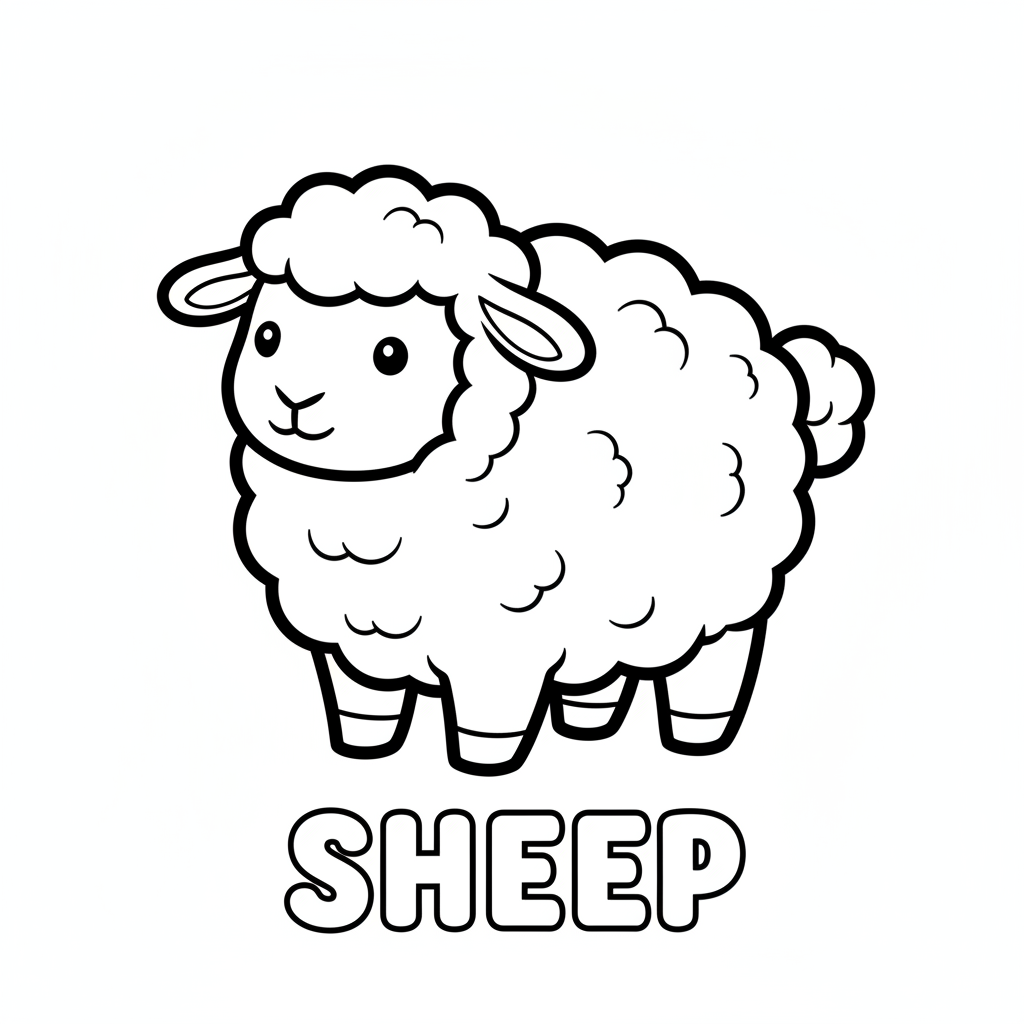 a fluffy white sheep with a curly coat