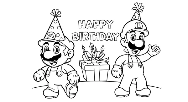 Coloring station setup at a lively birthday event
