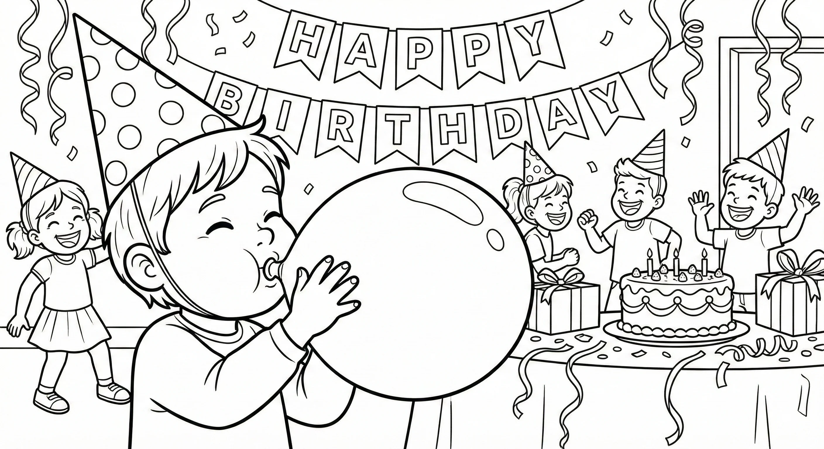 Custom birthday coloring book party activity