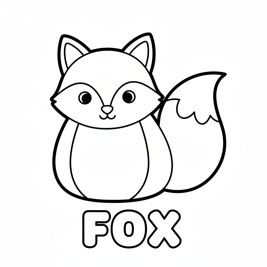 a cheerful fox with a bushy tail