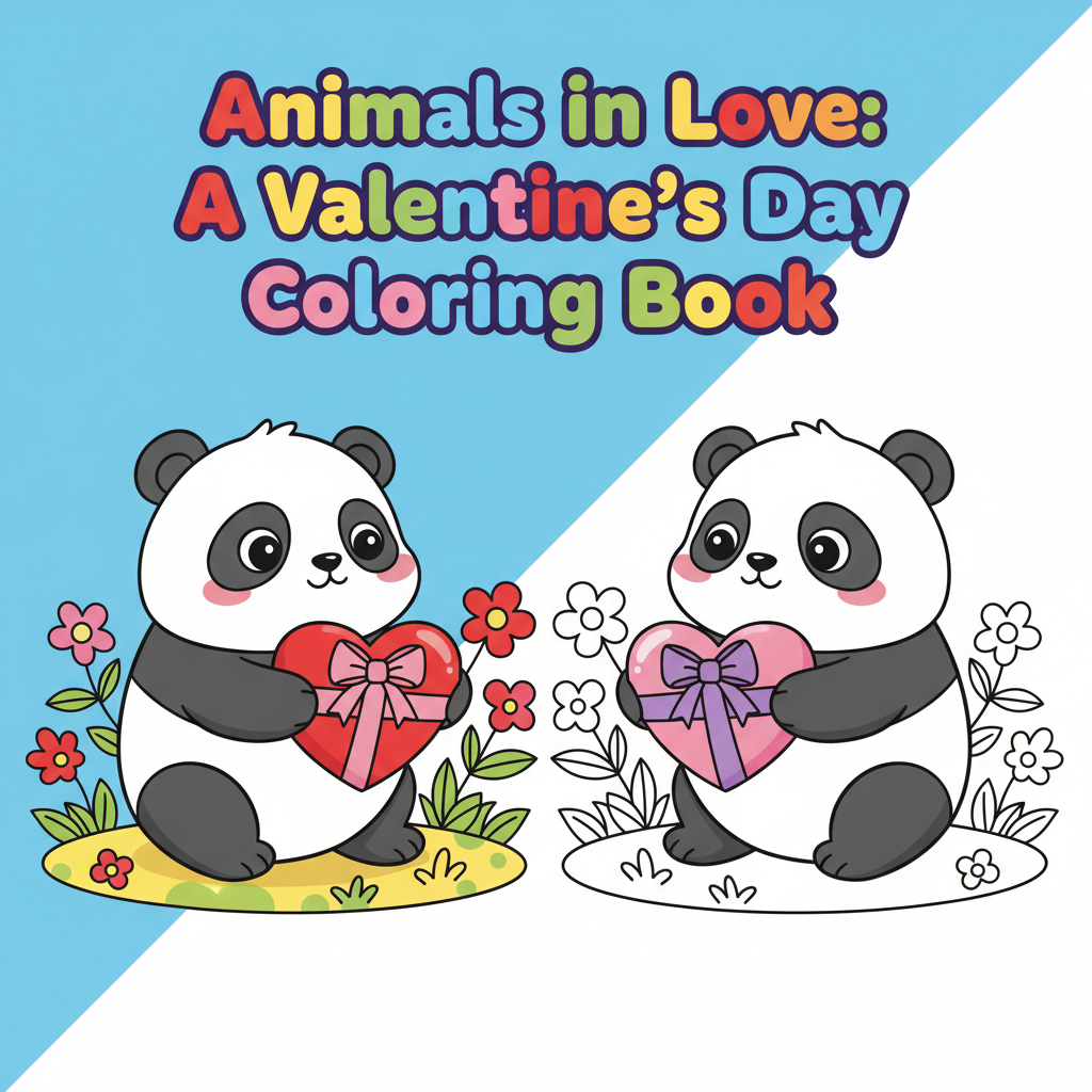 Animals in Love: A Valentine's Day Coloring Book